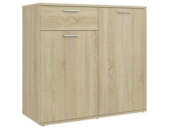 Dressoir 80x36x75 cm Bewerkt Hout Sonoma Eiken (34% Korting)