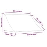 Uittrekbare Luifel 250x150 cm Crème - 34% Korting