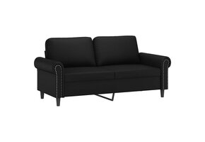 VidaXL 2-Zitsbank 140cm Kunstleer Zwart met 35% Korting