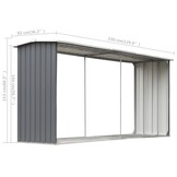 Gegalvaniseerde Stalen Houtopslag 330x92x153 cm Grijs - 54% Korting!
