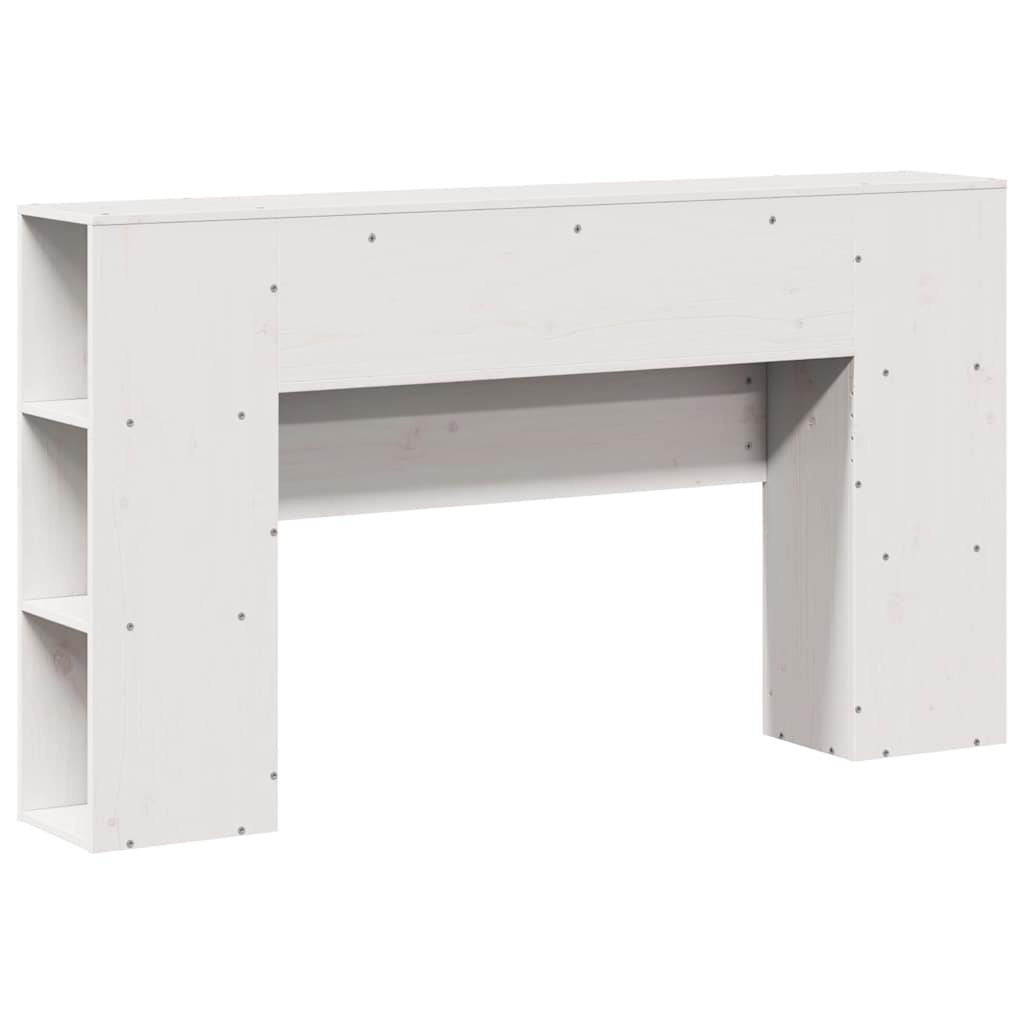Hoofdbord met Opbergruimte - 140cm Grenenhout - Wit - 35% Korting