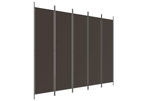 Kamerscherm 5-delig 250x200cm Stof Bruin - 52% Korting!