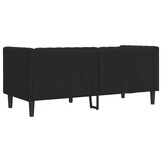 VidaXL 2-zitsbank Chesterfield Kunstleer Zwart - 35% Korting