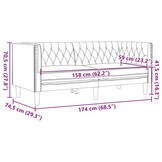VidaXL 2-zitsbank Chesterfield Kunstleer Zwart - 35% Korting