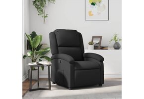 Comfortabele Zwarte Leren Fauteuil - 35% Korting
