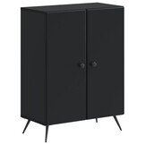 vidaXL Badkamer Opbergkast BREDA Zwart 59,5 x 31 x 80 cm Bewerkt hout