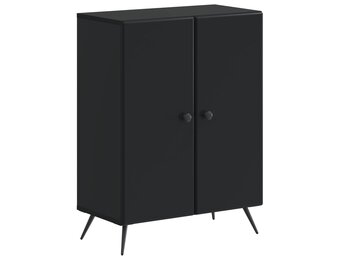 vidaXL Badkamer Opbergkast BREDA Zwart 59,5 x 31 x 80 cm Bewerkt hout