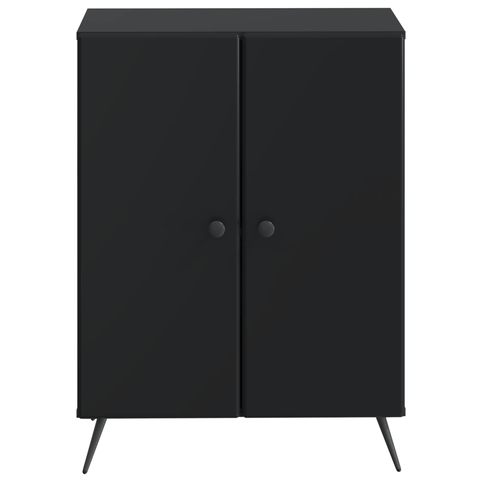 vidaXL Badkamer Opbergkast BREDA Zwart 59,5 x 31 x 80 cm Bewerkt hout