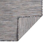 vidaXL Buitenkleed platgeweven 160x230 cm bruin en blauw