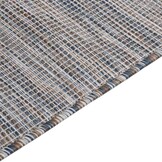 vidaXL Buitenkleed platgeweven 160x230 cm bruin en blauw