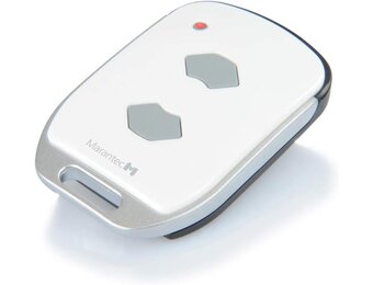 Marantec Digitale 572 handzender 868 MHz, kleine 2-kanaals draadloze afstandsbediening/garagedeuropener voor Marantec garagedeuraandrijvingen, wit