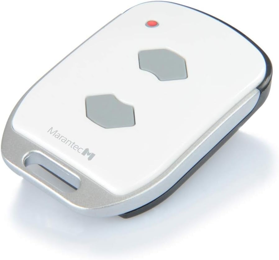 Marantec Digitale 572 handzender 868 MHz, kleine 2-kanaals draadloze afstandsbediening/garagedeuropener voor Marantec garagedeuraandrijvingen, wit