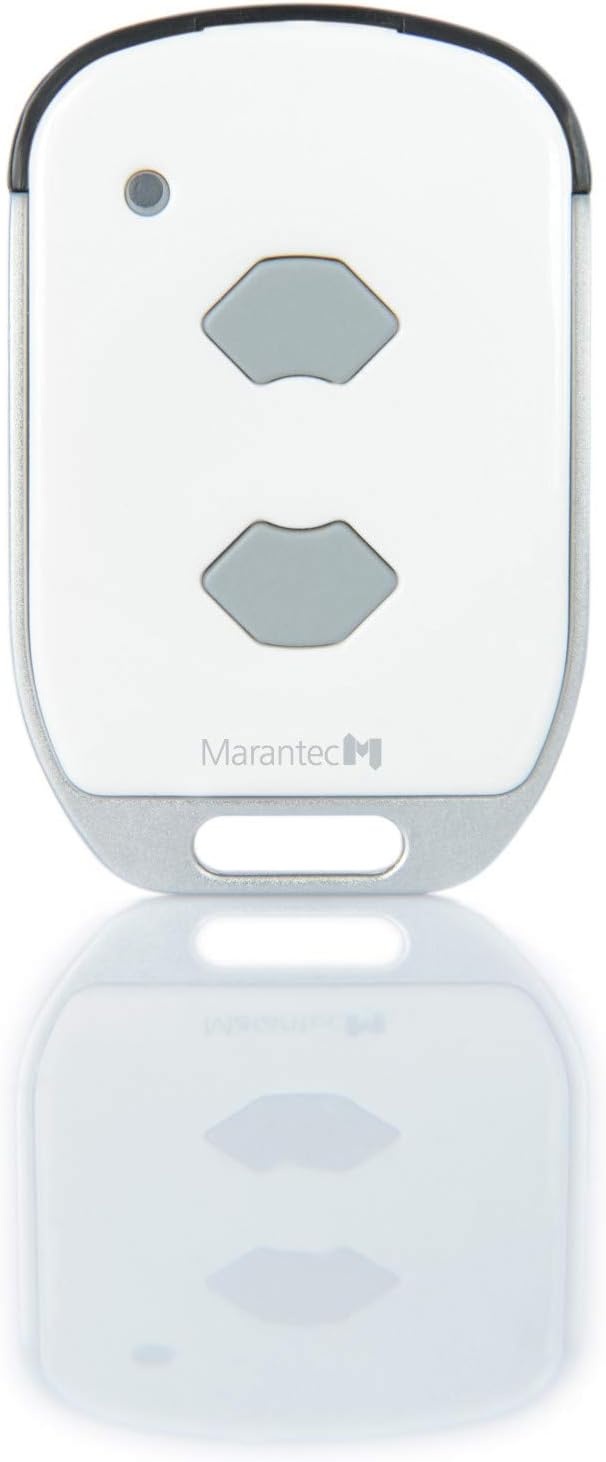 Marantec Digitale 572 handzender 868 MHz, kleine 2-kanaals draadloze afstandsbediening/garagedeuropener voor Marantec garagedeuraandrijvingen, wit