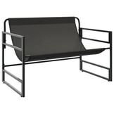 vidaXL Tuinbank met kussen 113 cm staal antracietkleurig