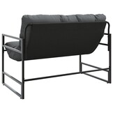 vidaXL Tuinbank met kussen 113 cm staal antracietkleurig