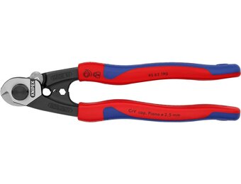 KNIPEX Staaldraadschaar gesmeed met meer-componenten greep, 95 62 190
