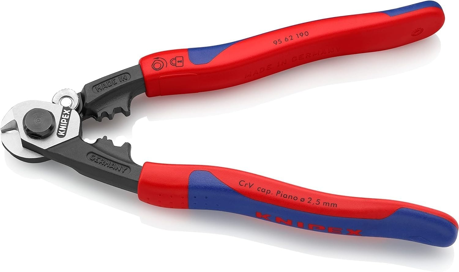 KNIPEX Staaldraadschaar gesmeed met meer-componenten greep, 95 62 190