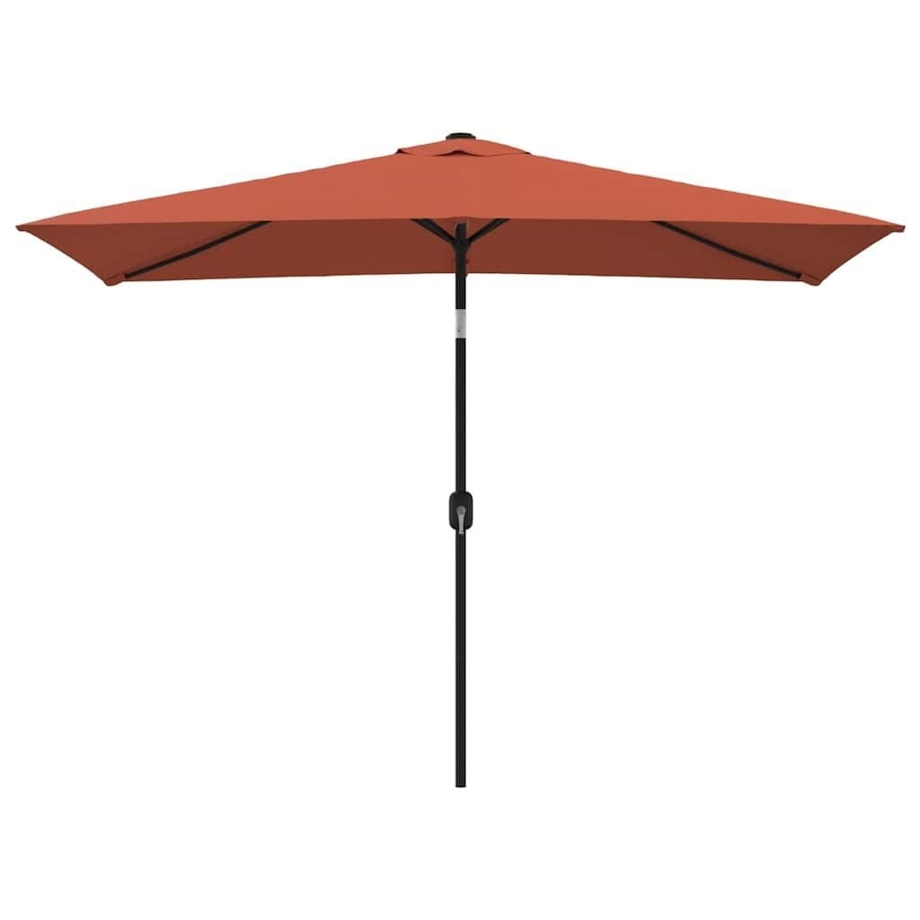 vidaXL Parasol met metalen paal 300x200 cm terracotta