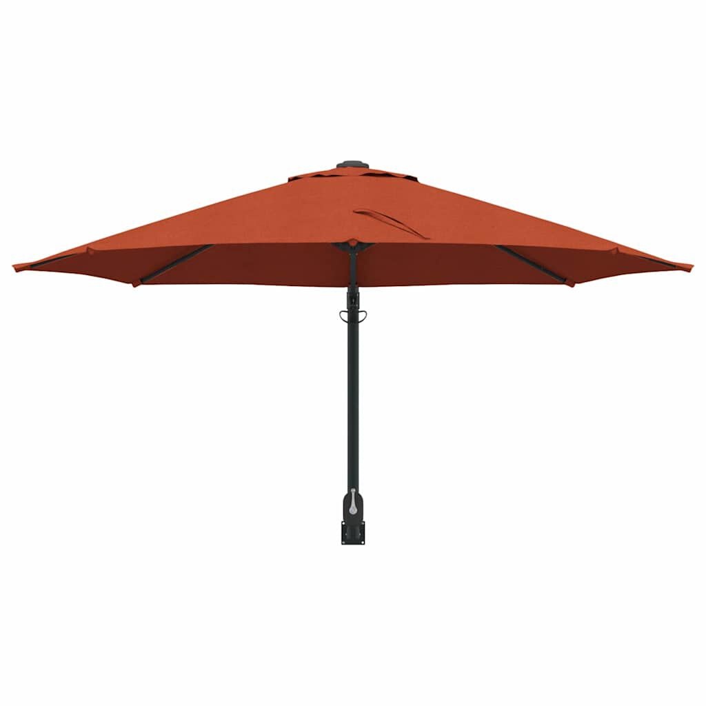 vidaXL Tuinparasol 248 x 248 x 148 cm Polyester en staal Terracotta