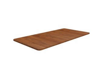vidaXL Wastafelblad 100x50x1,5cm behandeld massief hout donkerbruin