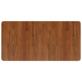 vidaXL Wastafelblad 100x50x1,5cm behandeld massief hout donkerbruin