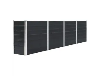 vidaXL Plantenbak verhoogd 320x40x77 cm gegalvaniseerd staal antraciet