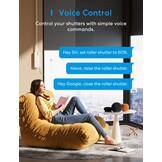 Meross Matte riemwikkelaar, elektrische inbouw (max. 45 kg, 6 m²), Smart Home rolluikaandrijving met timer en spraakbediening, compatibel met Apple HomeKit, Alexa, Google Home