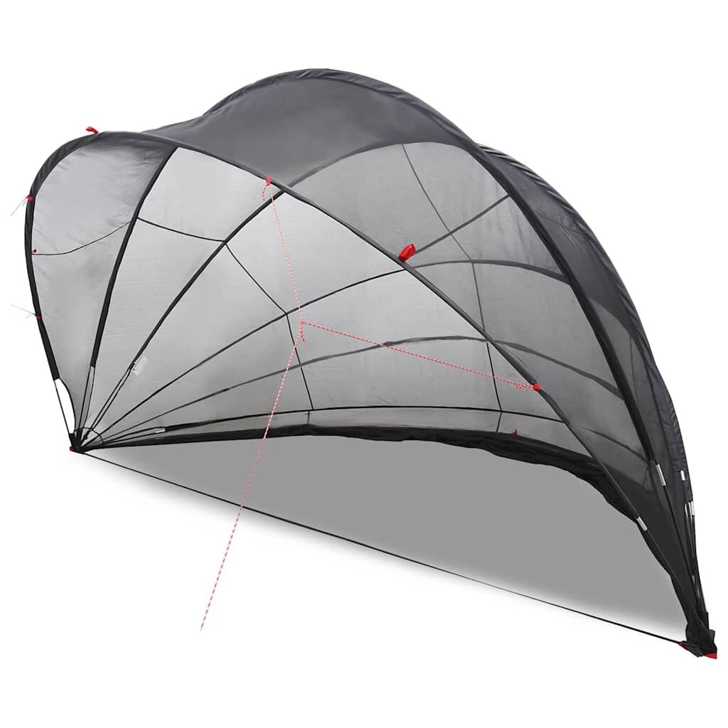 vidaXL Pooldome Zwart 592 x 590 x 275 cm 185T polyester met PU-coating