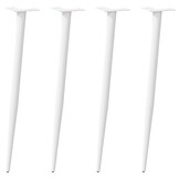 vidaXL Console tafelpoten conische vorm 4 st 72-73 cm staal wit
