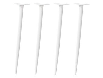 vidaXL Console tafelpoten conische vorm 4 st 72-73 cm staal wit