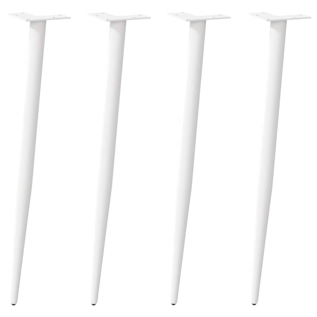 vidaXL Console tafelpoten conische vorm 4 st 72-73 cm staal wit