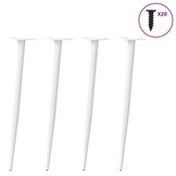 vidaXL Console tafelpoten conische vorm 4 st 72-73 cm staal wit