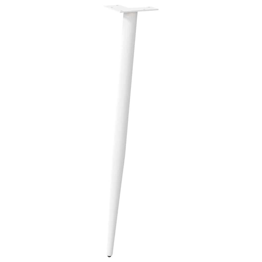 vidaXL Console tafelpoten conische vorm 4 st 72-73 cm staal wit