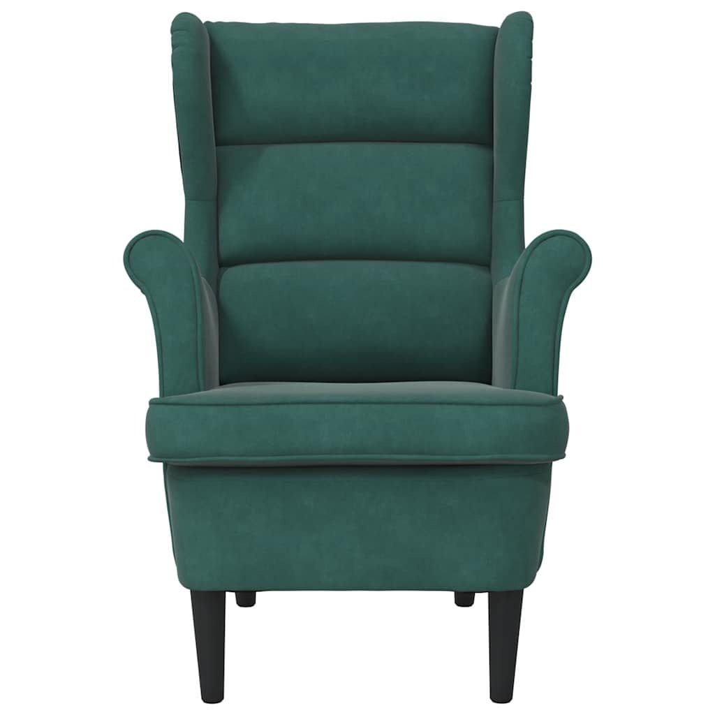 vidaXL Fauteuil fluweel donkergroen