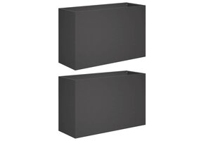 VidaXL Plantenbakken Set van 2 - Zwart (80x30x50cm) - Koudgewalst Staal - 34% Korting