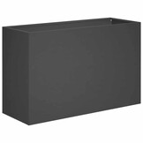 vidaXL Plantenbak 2 st Zwart 80 x 30 x 50 cm Koudgewalst staal