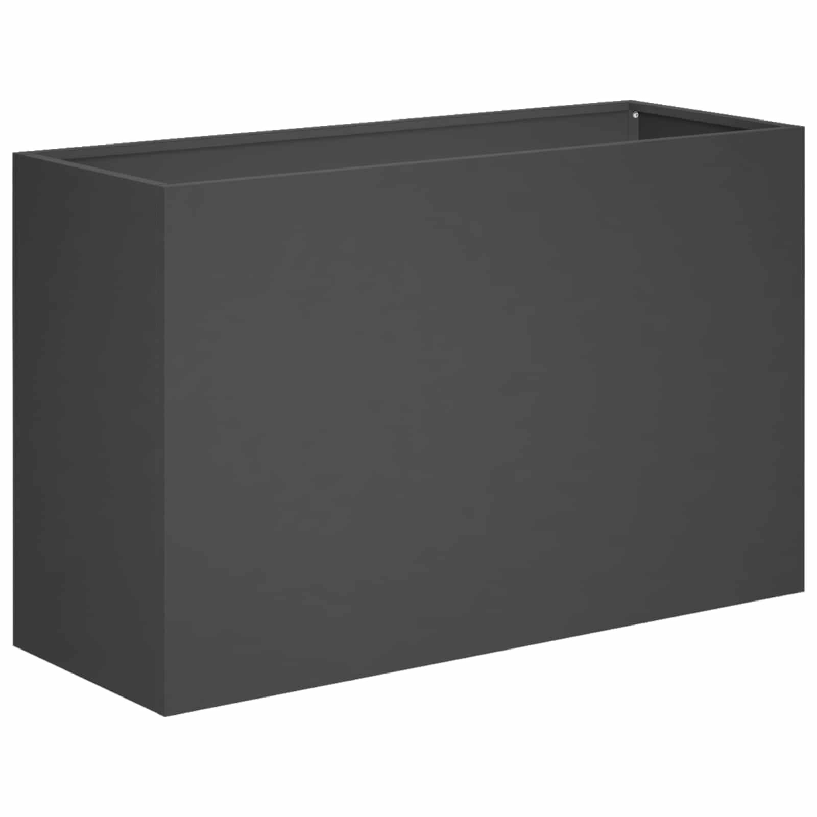 vidaXL Plantenbak 2 st Zwart 80 x 30 x 50 cm Koudgewalst staal