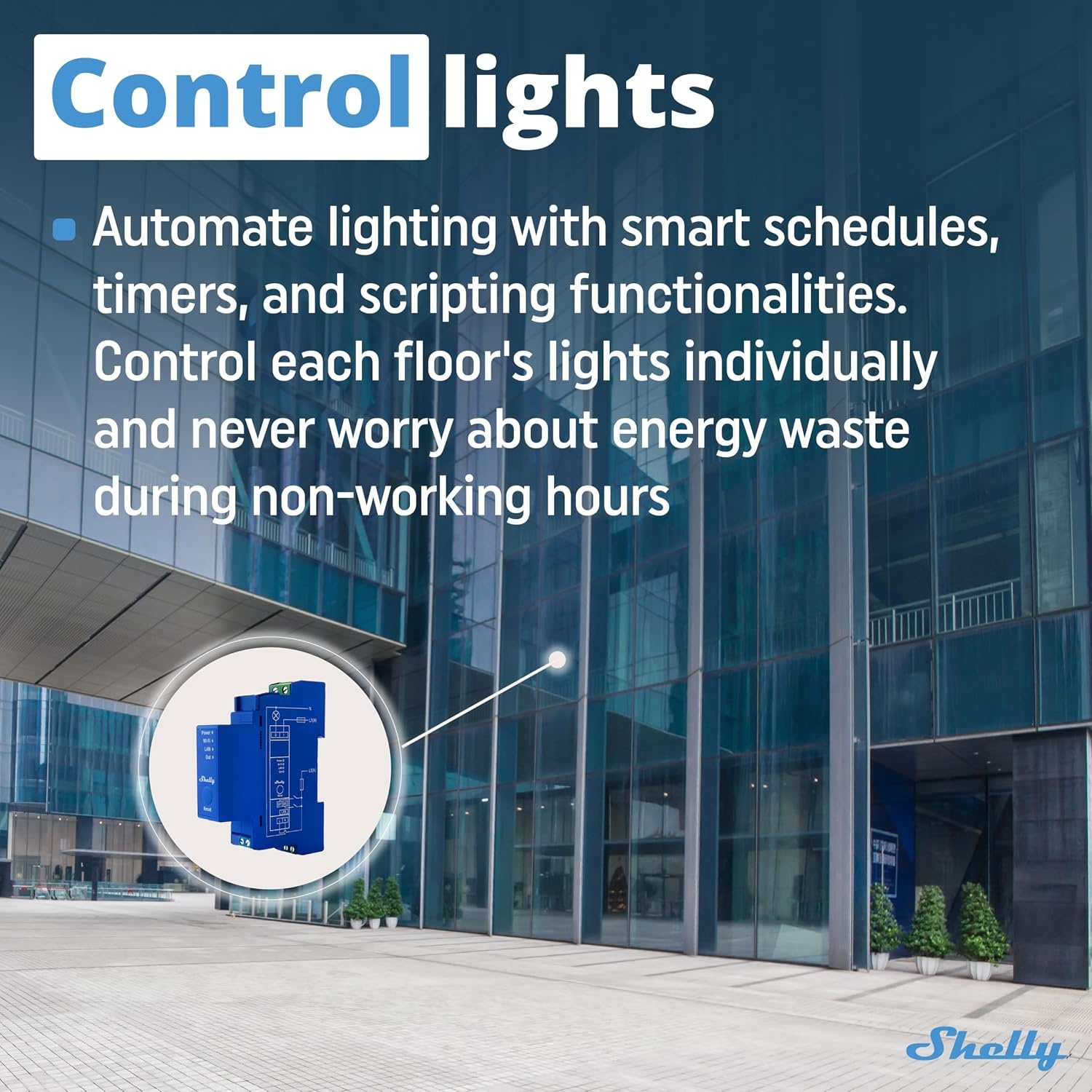 Shelly Pro 1 LAN, WLAN & Bluetooth 1-kanaals DIN-rail slimme schakelaar met droogcontact, Lichtschakelaar compatibel met Alexa & Google Home, iOS- en Android-app, Geen hub vereist