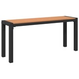 vidaXL Tuinbank Bruin 100 x 28 x 45 cm Staal