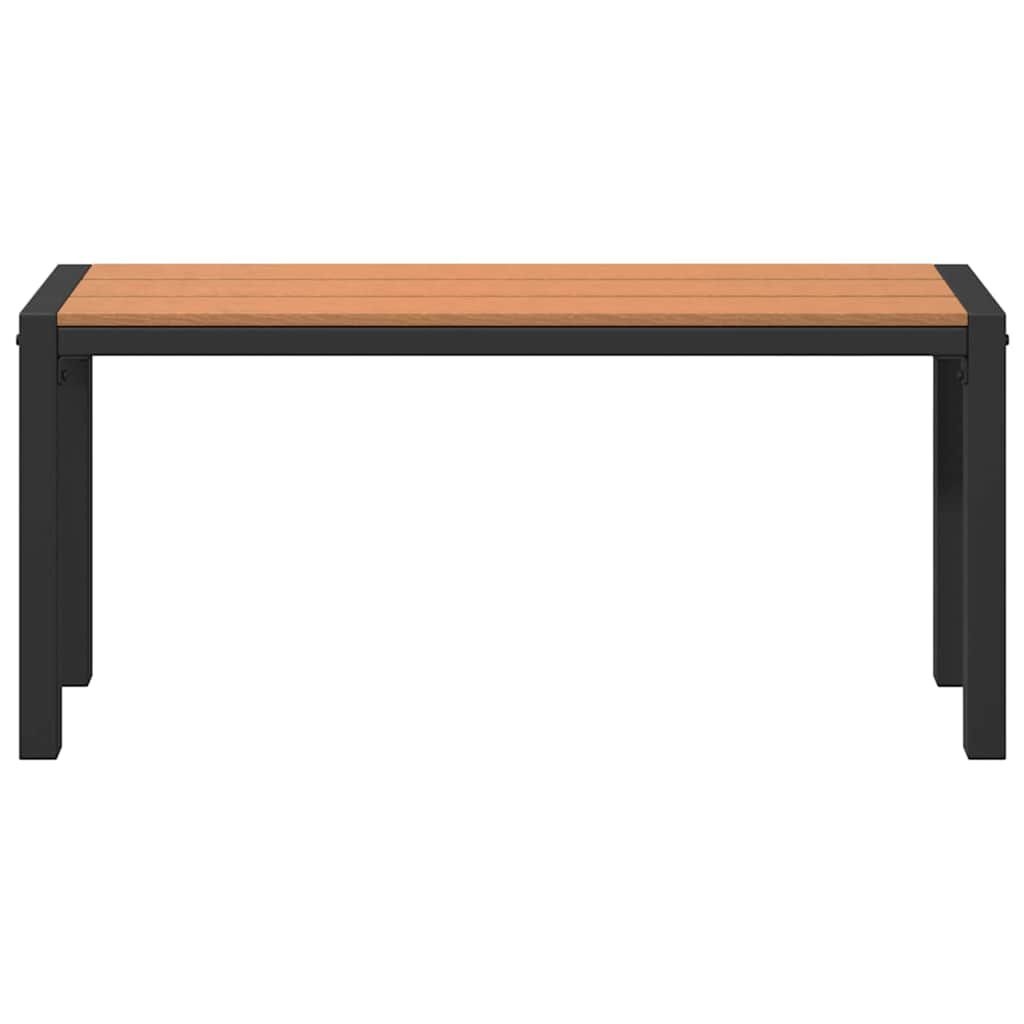 vidaXL Tuinbank Bruin 100 x 28 x 45 cm Staal