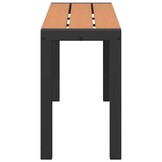 vidaXL Tuinbank Bruin 100 x 28 x 45 cm Staal