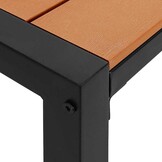 vidaXL Tuinbank Bruin 100 x 28 x 45 cm Staal