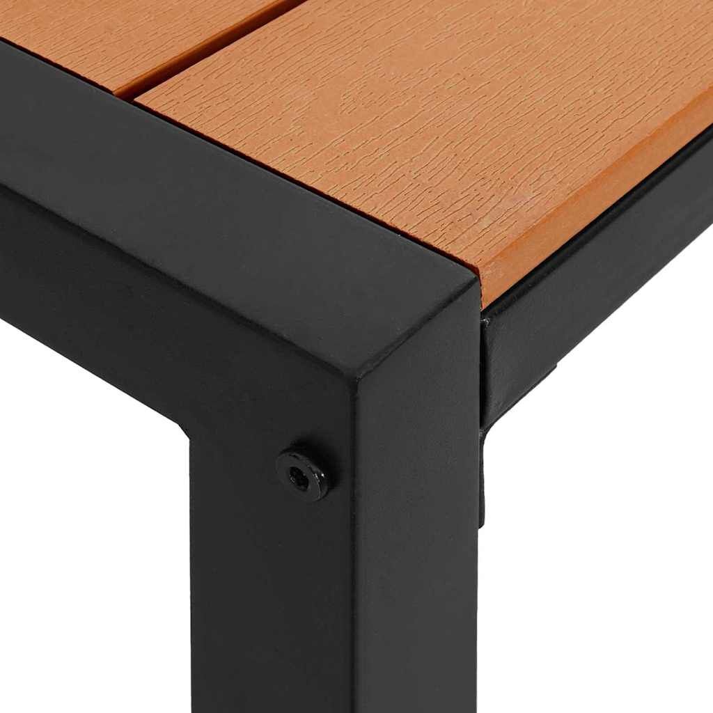 vidaXL Tuinbank Bruin 100 x 28 x 45 cm Staal