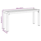 vidaXL Tuinbank Bruin 100 x 28 x 45 cm Staal