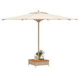 vidaXL Parasolvoetbedekking 70x70x25 cm poly rattan acaciahout beige