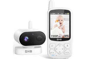 Babyfoon HD 720P met 2.8" LCD, Nachtzicht & WiFi - 33% Korting