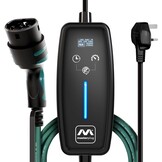Masterplug EV Charging Cable for Electric and Hybrid Vehicles, 10 Metres, Mode 2, Delay Charging Function, 3 Pin UK Plug to Type 2 Car Charger, Language Options, 2.4kW, EVCM221010-MP2 - Maat 10 Metre