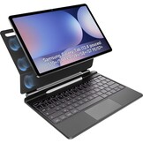 HOU Toetsenbordhoes met Trackpad voor Samsung Galaxy Tab 12.4 inch (S10+/S9 FE+/S9+/S8+/S7 FE/S7+), Zwart, AZERTY