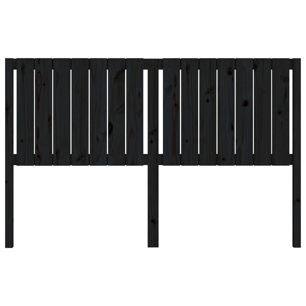 vidaXL Hoofdbord 165,5x4x100 cm massief grenenhout zwart