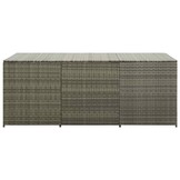 vidaXL Tuinbox 180x90x70 cm poly rattan grijs